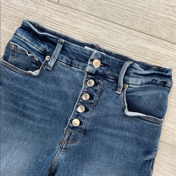 Good American Button Fly Good Legs Indigo Blue Skinny Jeans size 4/27 - Picture 4 of 10